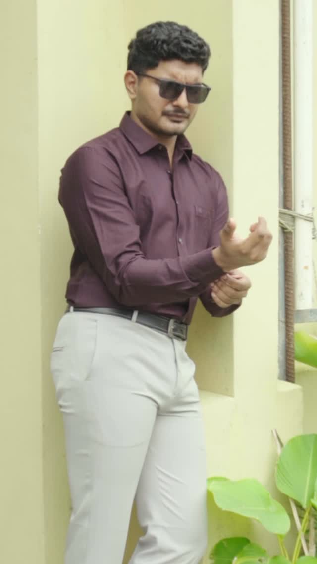 Maroon Formal Full-Sleeve Shirt